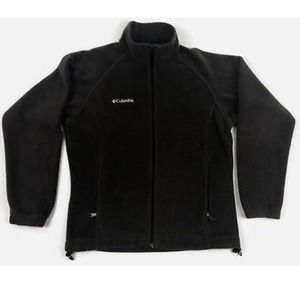 Columbia Fleece Jacket Brown Full Zip Front Small